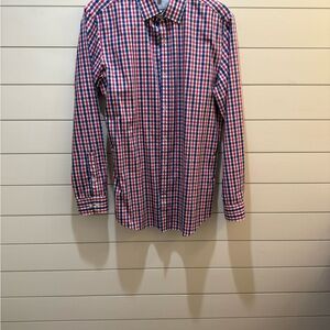 Banana Republic Red and Blue Plaid Casual Shirt